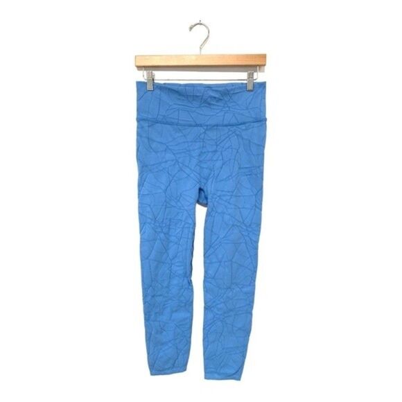 NWOT Sweaty Betty | Motion Jacquard 7/8 Workout Legging Regatta Blue - Picture 4 of 10